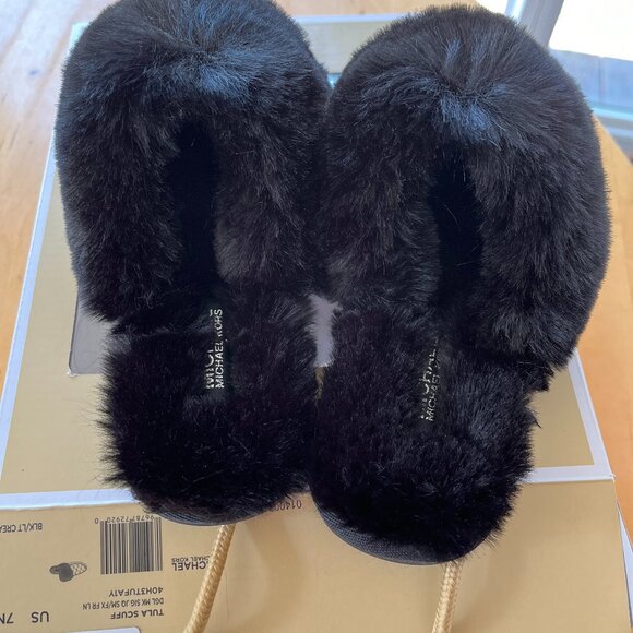 BNIB MK Slippers Black & Cream size 7 - Picture 3 of 6